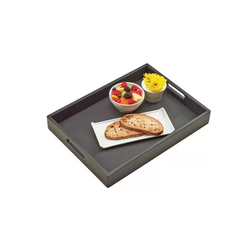 Cal-Mil Midnight Bamboo Room Service Tray - 19" x 14" x 2 1/2"