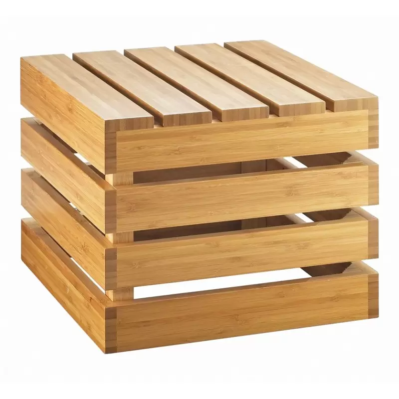 Cal-Mil Bamboo Square Crate Riser Display - 12" x 12" x 10"