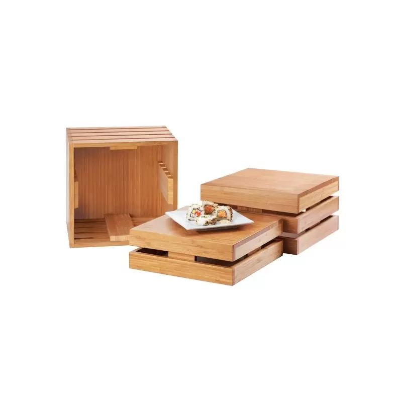 Cal-Mil Bamboo Square Crate Riser Display - 12" x 12" x 12"