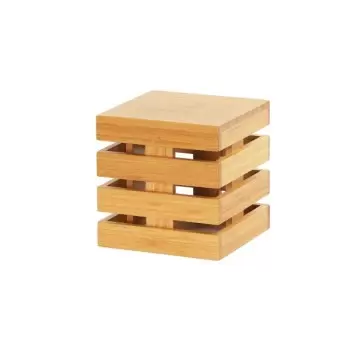 Cal-Mil Bamboo Square Crate Riser Display - 9" x 9" x 9"