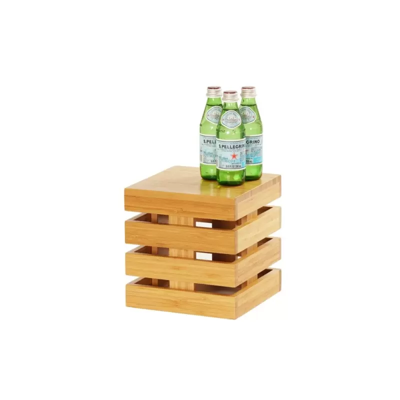 Cal-Mil Bamboo Square Crate Riser Display - 9" x 9" x 9"