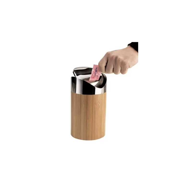 Cal-Mil Bamboo Counter Trash Bin