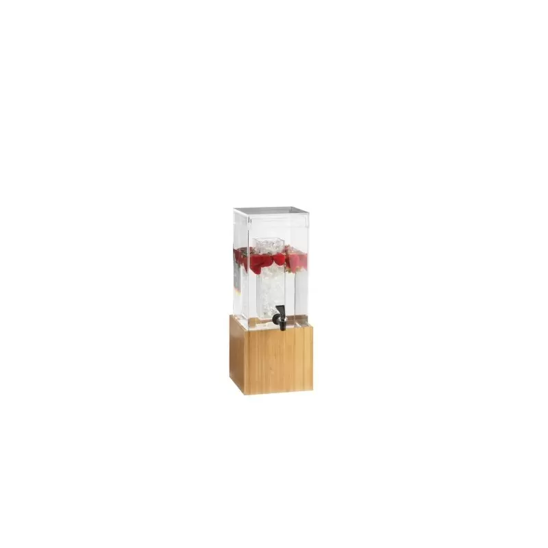 Cal-Mil Bamboo 1.5 Gallon Beverage Dispenser With Ice Chamber