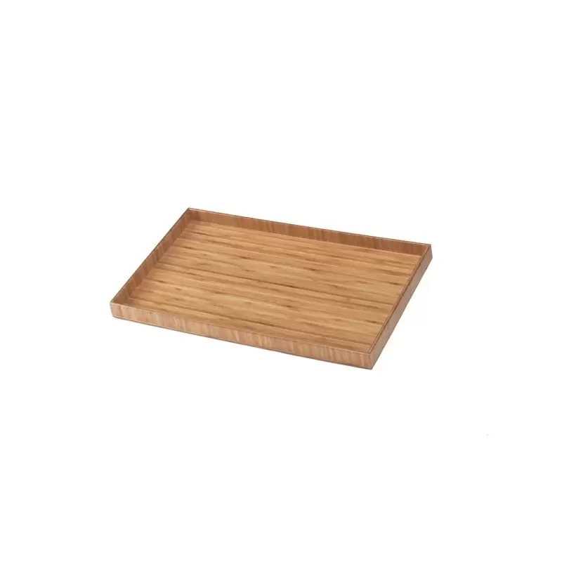 Cal-Mil Bamboo 19" x 11 3/4" Wooden Shallow Tray