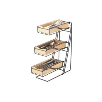 Cal-Mil Bamboo Black 3-Tier...