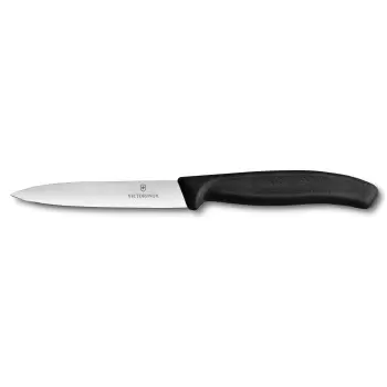 Victorinox Paring Knife, 4” straight, spear point blade, black