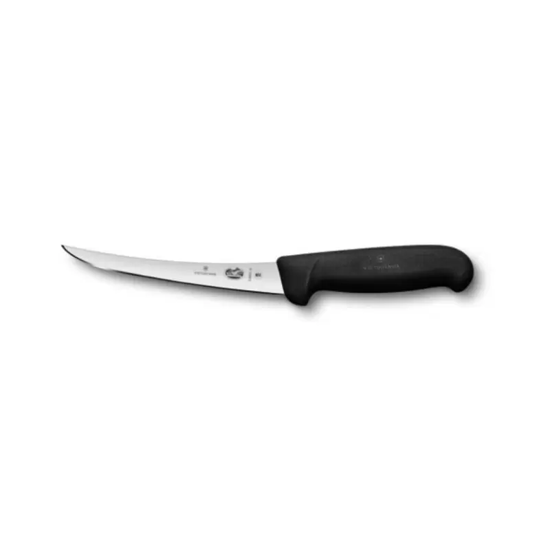 Victorinox Fibrox Boning Knife, 6" curved, semi-stiff blade, black Fibrox handle