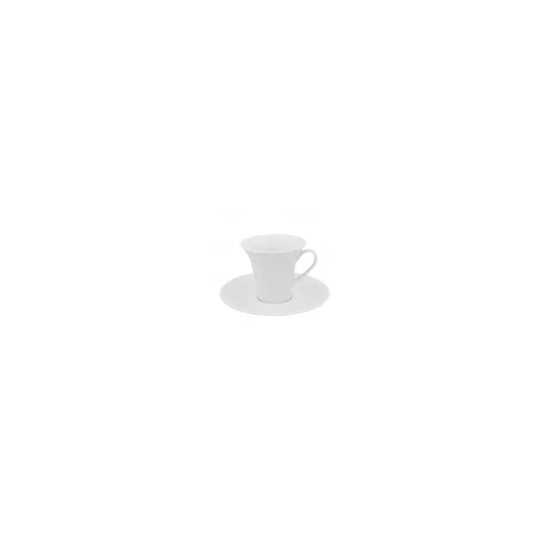 Vista Alegre Modo White Collection Fine Porcelain Coffee Cup & Saucer