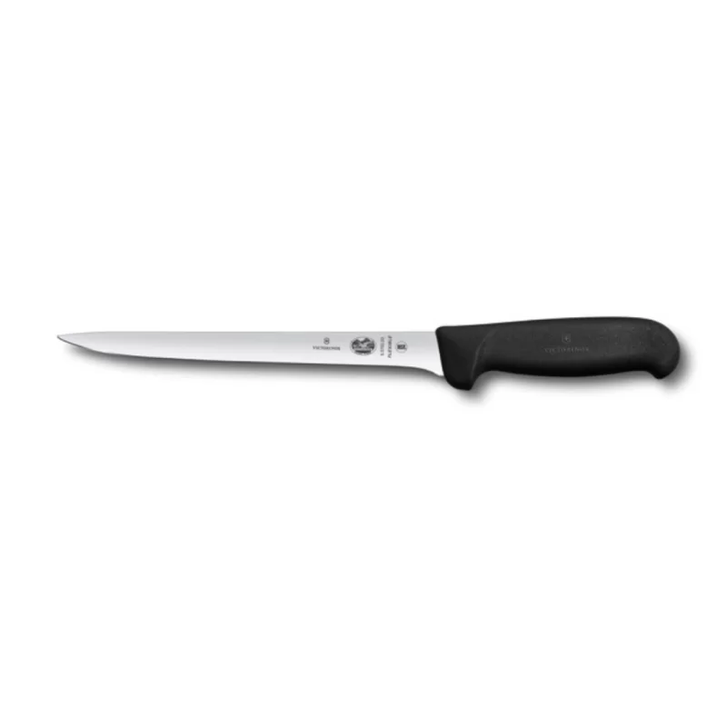 Victorinox Fibrox Fillet, Fishing Knife, 8" straight, flexible blade, black Fibrox Pro handle