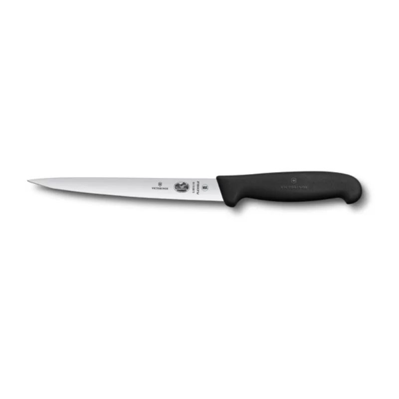 Victorinox Fibrox Fillet, 7" straight, flexible blade, black Fibrox Pro handle