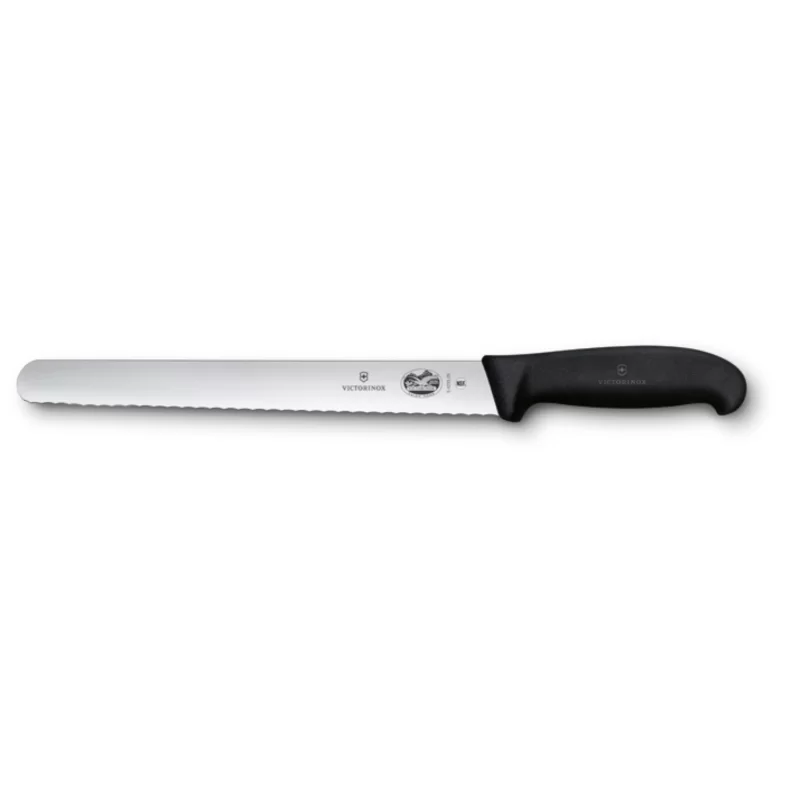 Victorinox Fibrox Roast Beef Slicer Knife, 10" blade, serrated edge, black Fibrox handle