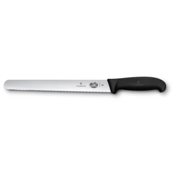 Victorinox Fibrox Roast Beef Slicer Knife, 12" blade, serrated edge, black Fibrox handle