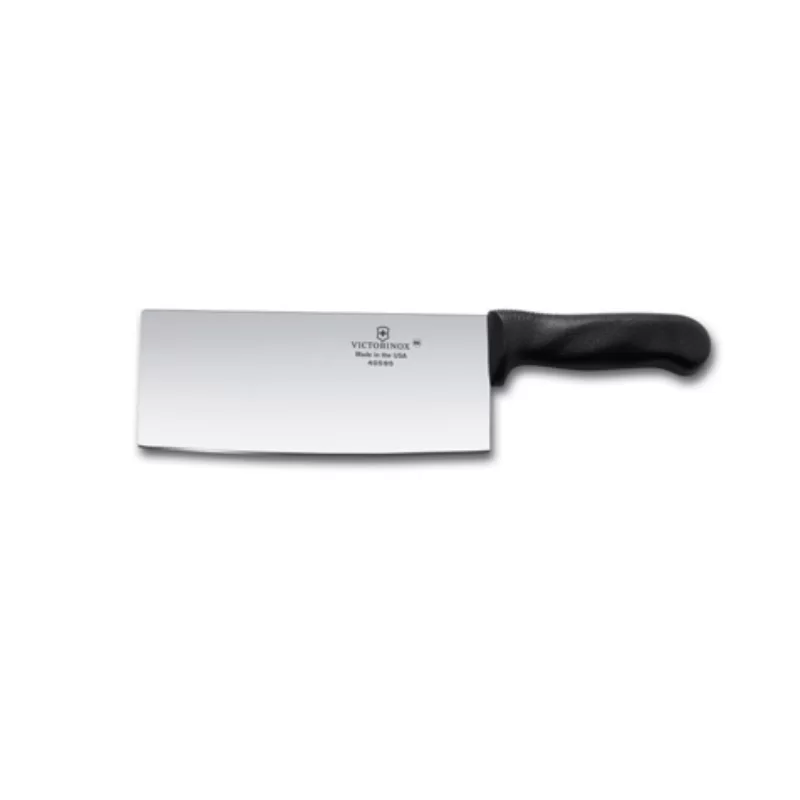 Victorinox Cleaver, Chinese, 8" x 3", black polypropylene handle