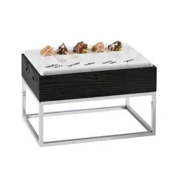 Cal-Mil Cinderwood Riser Display With Melamine Marble Tray - 15" x 11" x 9 1/4"