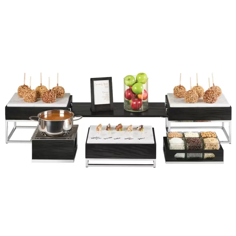 Cal-Mil Cinderwood Riser Display With Melamine Marble Tray - 15" x 11" x 6 1/4"