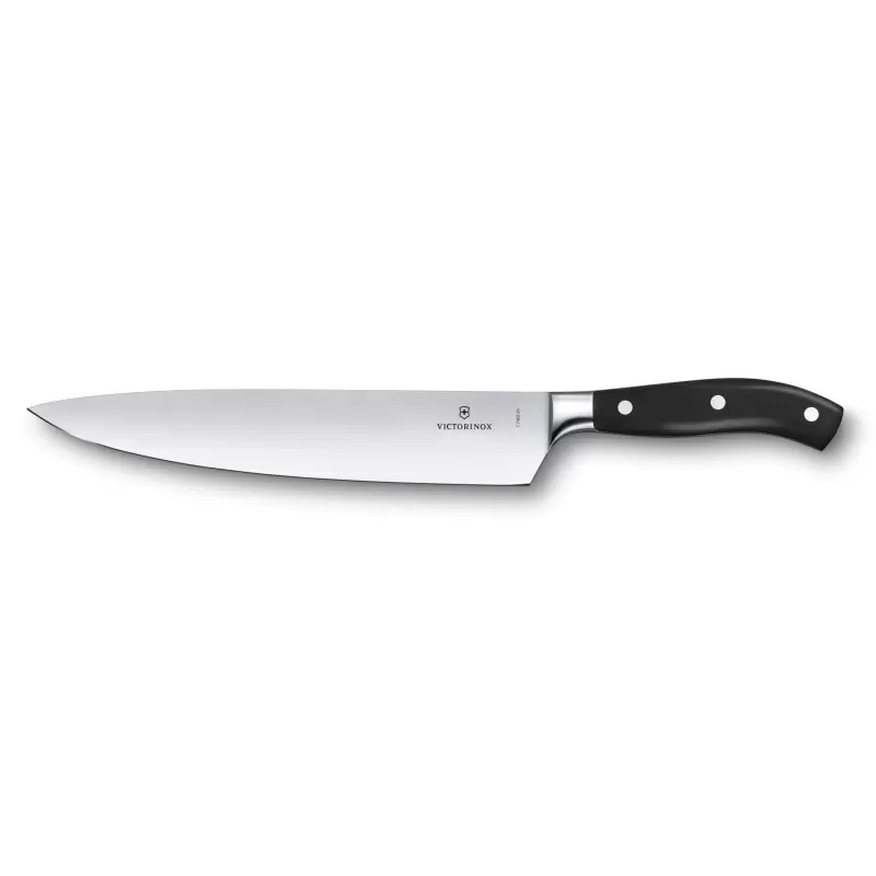 Victorinox Grand Maitre Black Chef's Knife, Forged, 10" Straight Blade Black