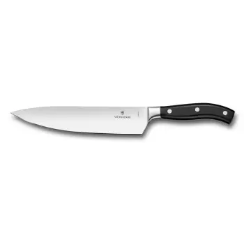 Victorinox Grand Maitre Black Carving Knife, Forged 8 1/2" Straight Blade Black