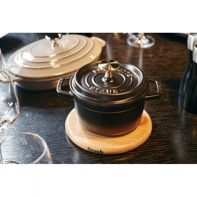 Staub 1.25-qt Round Dutch Oven - Black