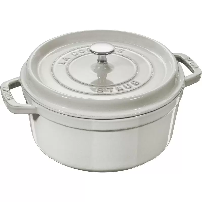 Staub 2.75-qt Round Dutch Oven - White Truffle