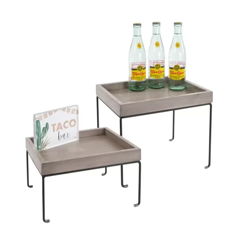 Cal-Mil Aspen Wood Display Riser Display With Removable Metal Base 10" x 12" x 7 1/2"