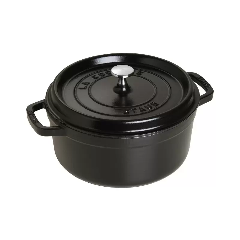 Staub 4-qt Round Dutch Oven - Black