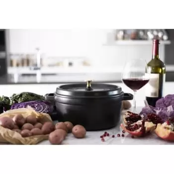 Staub 4-qt Round Dutch Oven - Black