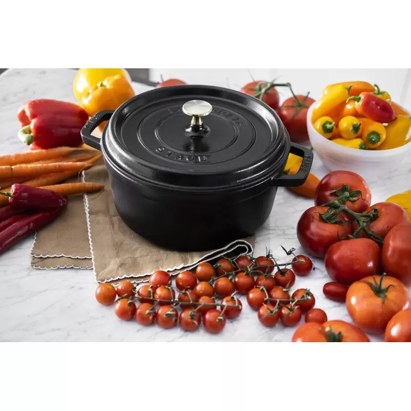 Staub 4-qt Round Dutch Oven - Black