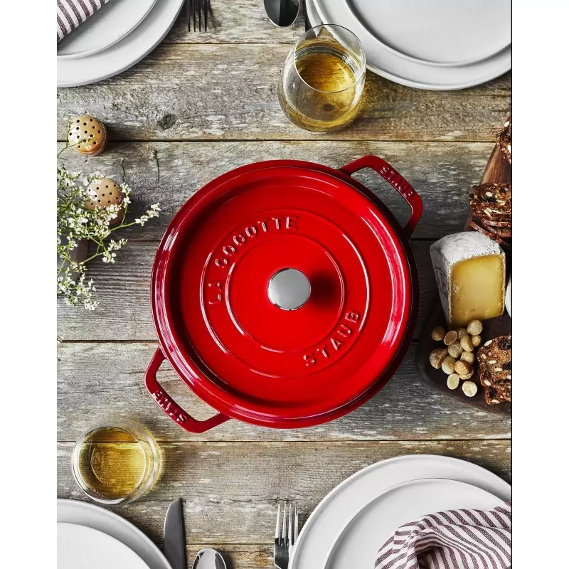 Staub 4-qt Round Dutch Oven - Cherry