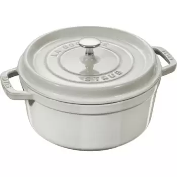 Staub 4-qt Round Dutch Oven - White Truffle