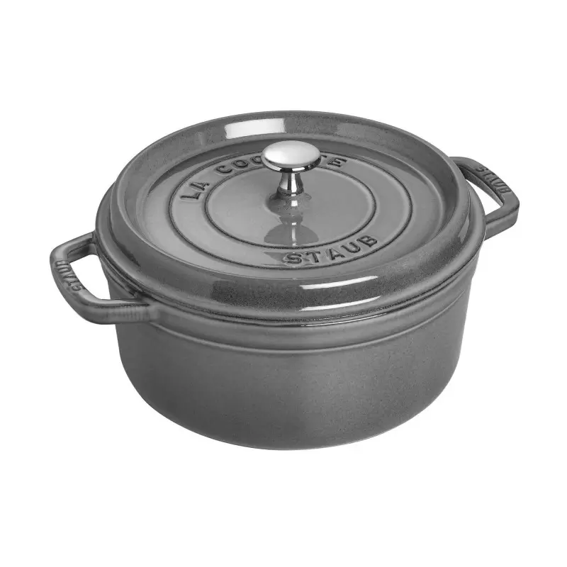 Staub 4-qt Round Dutch Oven - Graphite Grey