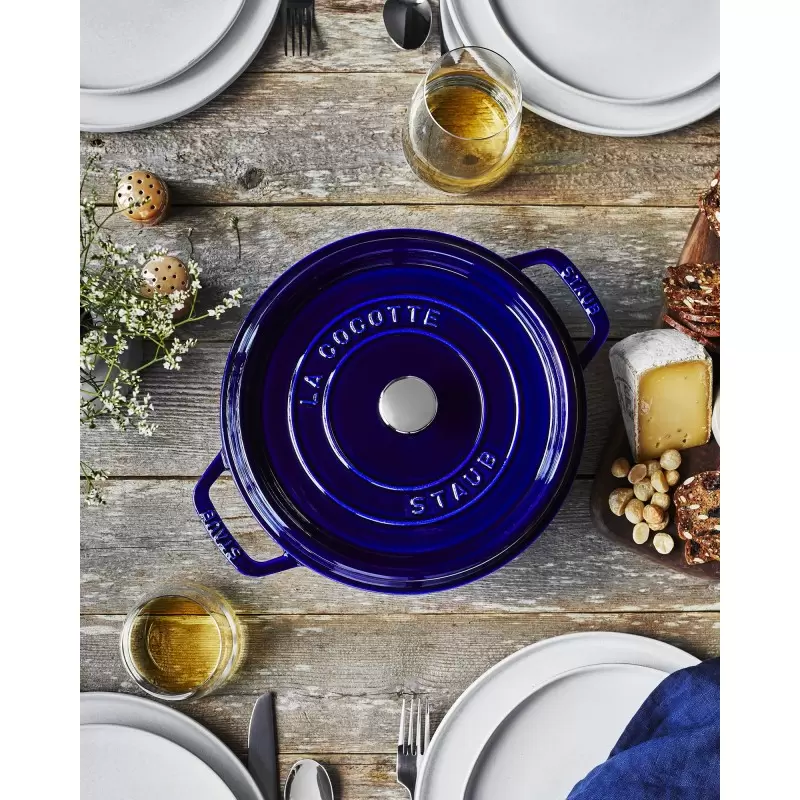 Staub 4-qt Round Dutch Oven - Dark Blue