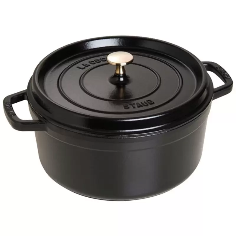 Staub 5.5-qt Round Dutch Oven - Black