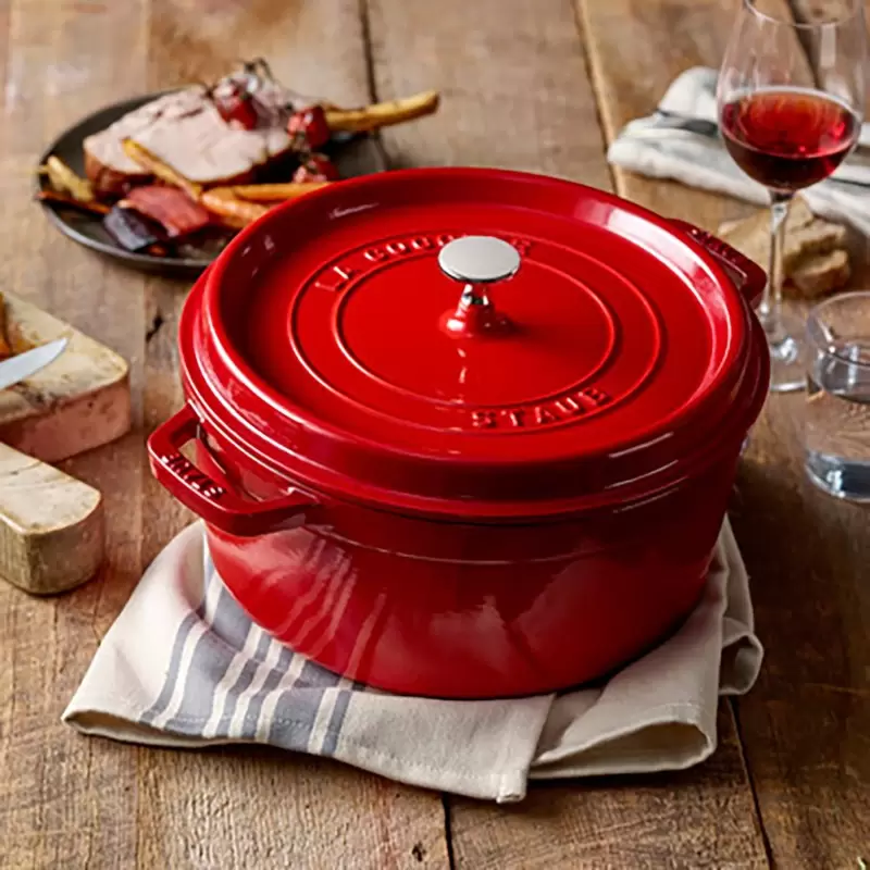 Staub 5.5-qt Round Dutch Oven - Cherry