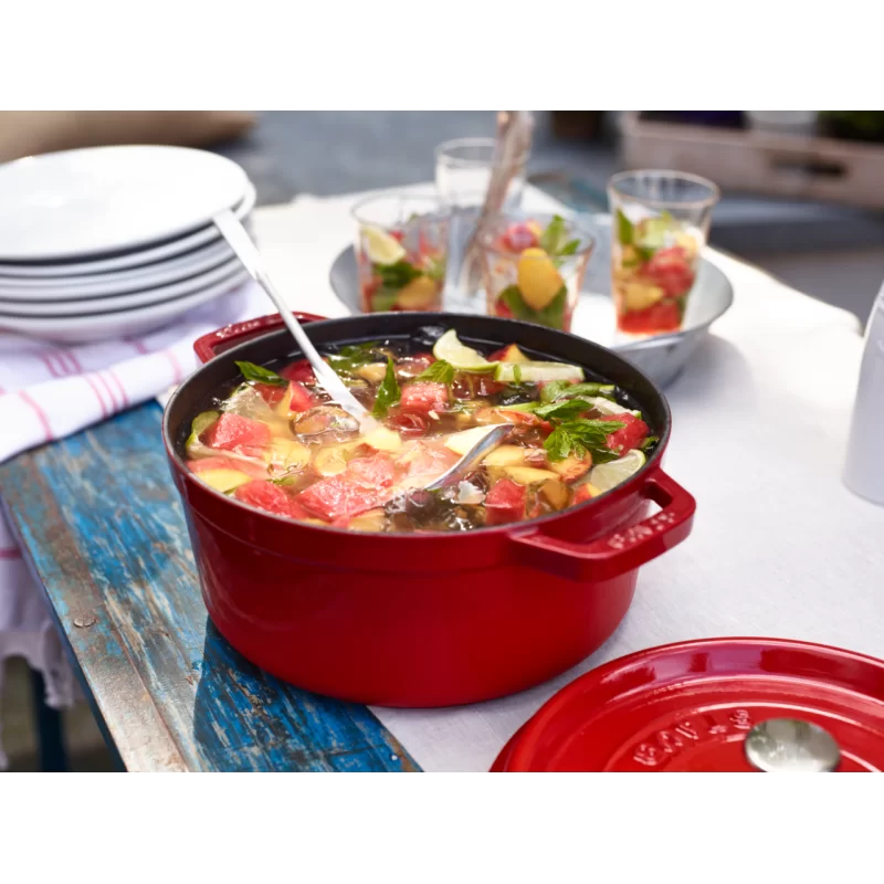 Staub 5.5-qt Round Dutch Oven - Cherry