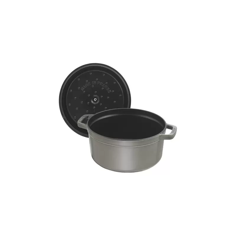 Staub 5.5-qt Round Dutch Oven - Graphite Grey