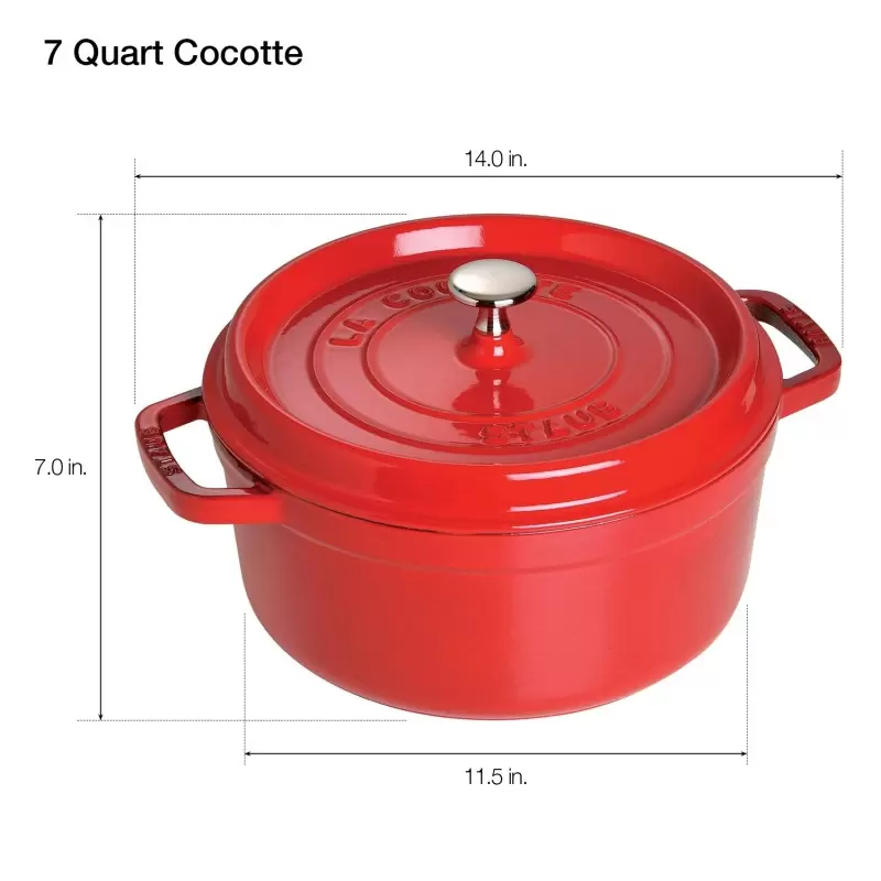 Staub 7-qt Round Dutch Oven - Cherry