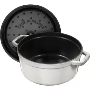 Staub 7-qt Round Dutch Oven - White Truffle