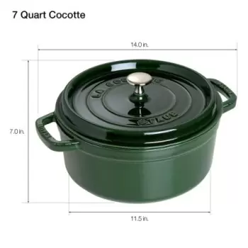 Staub 7-qt Round Dutch Oven - Basil