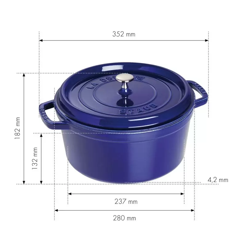 Staub 7-qt Round Dutch Oven - Dark Blue