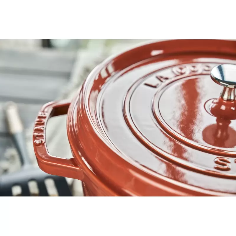 Staub 7-qt Round Dutch Oven - Burnt Orange