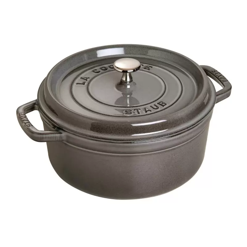 Staub 9-qt Round Dutch Oven - Graphite Grey