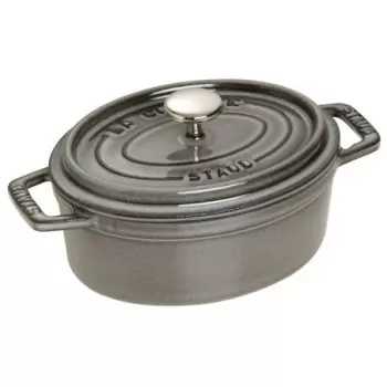 Staub 1-qt Oval Dutch Oven - Graphite Grey