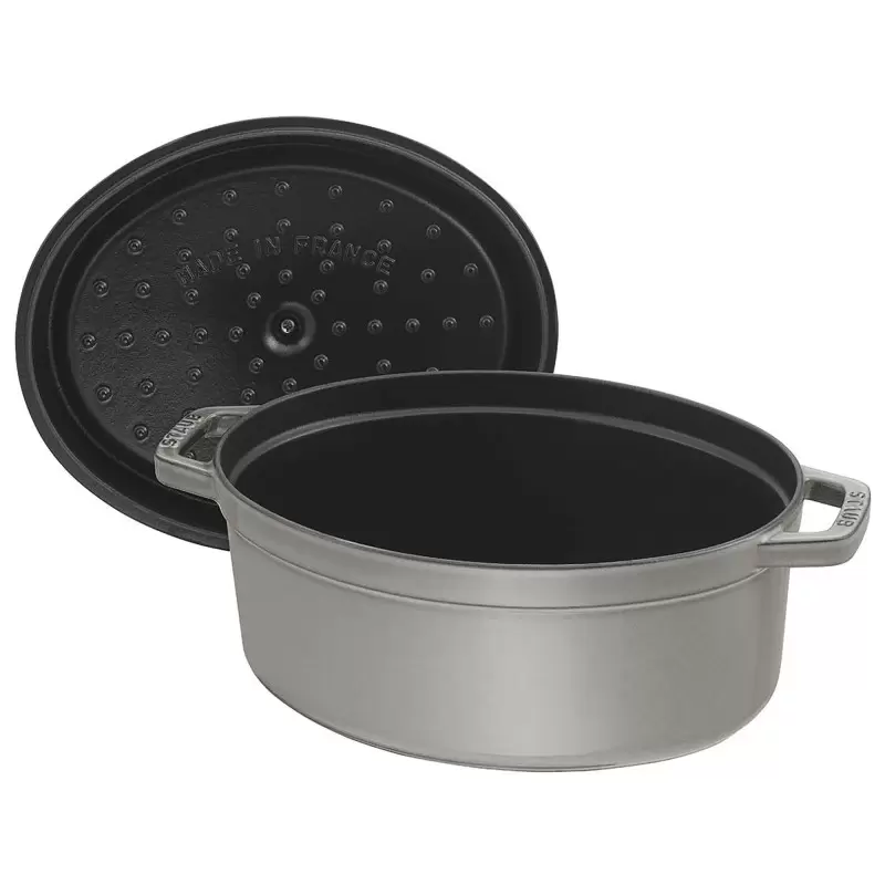 Staub 7-qt Oval Dutch Oven - Graphite Grey