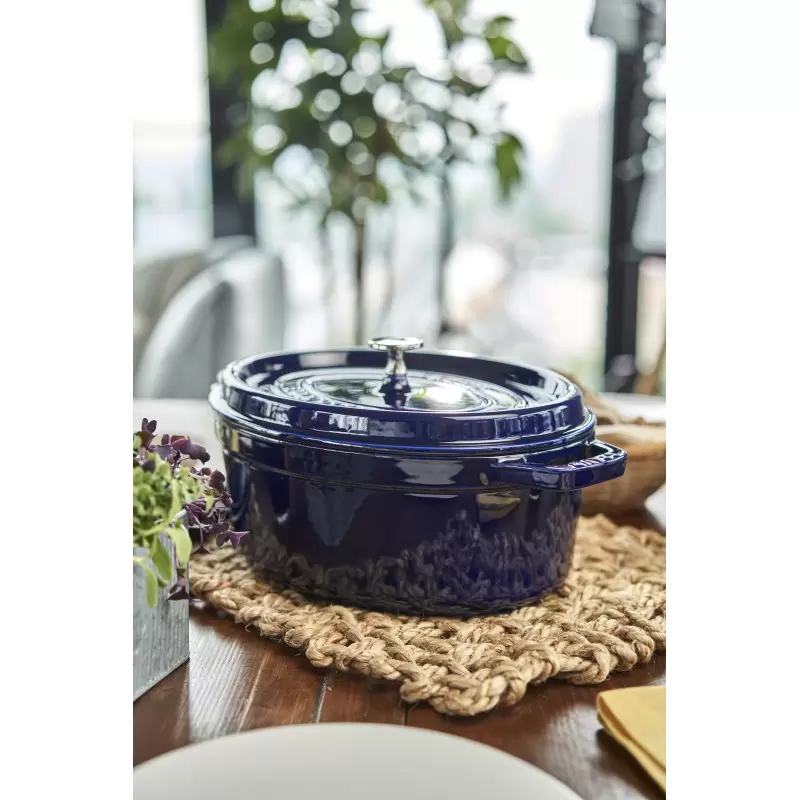 Staub 7-qt Oval Dutch Oven - Dark Blue