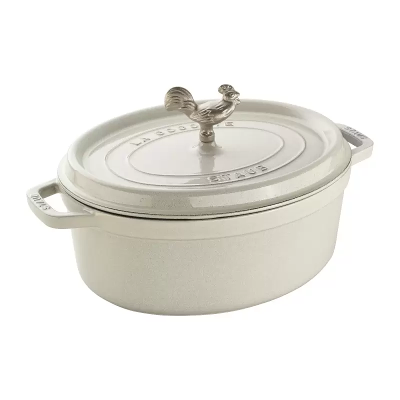 Staub 5.75-qt Coq au Vin Dutch Oven - White Truffle