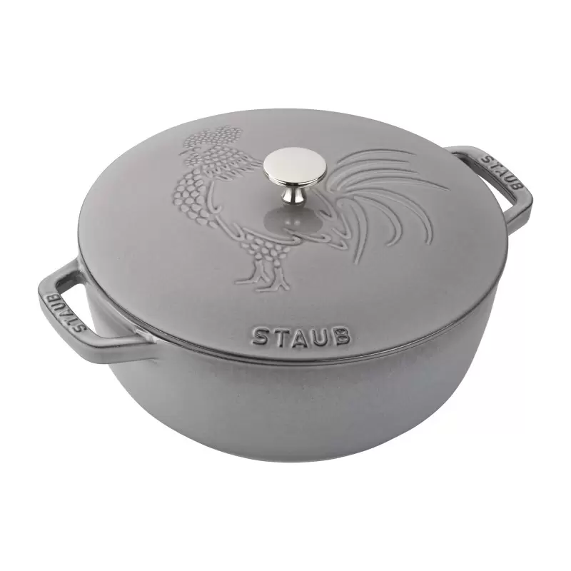 Staub 3.75-qt Essential French Oven Rooster Lid - Graphite Grey