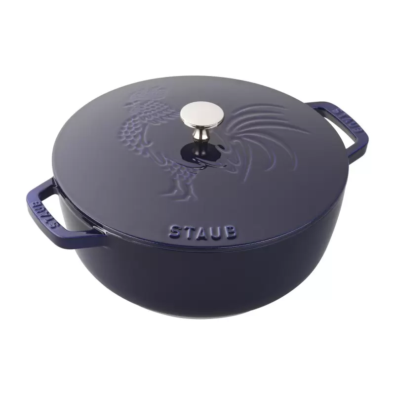 Staub 3.75-qt Essential French Oven Rooster Lid - Dark Blue