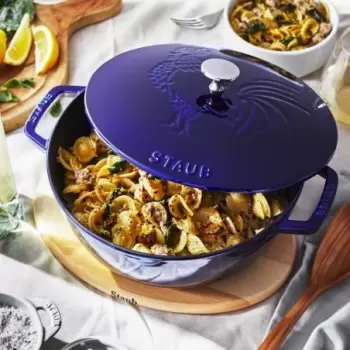 Staub 3.75-qt Essential French Oven Rooster Lid - Dark Blue