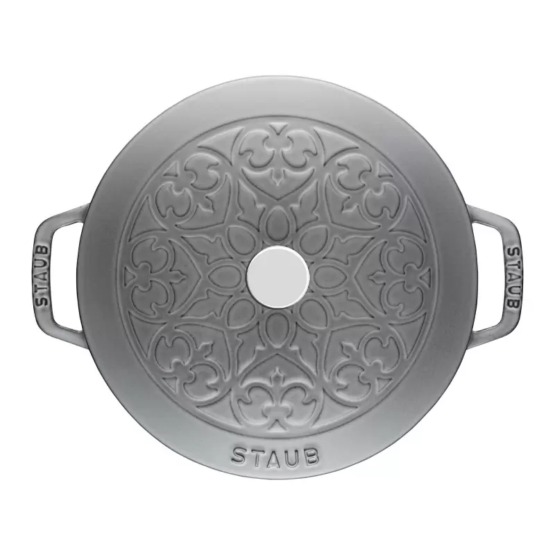 Staub 3.75-qt Essential French Oven Lilly Lid - Graphite Grey