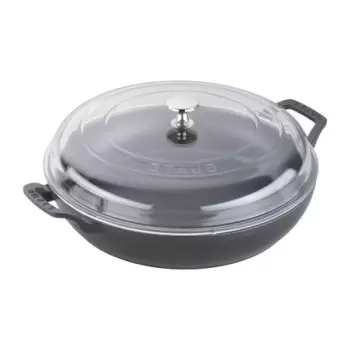 Staub 3.5-qt Braiser with Glass Lid - Black